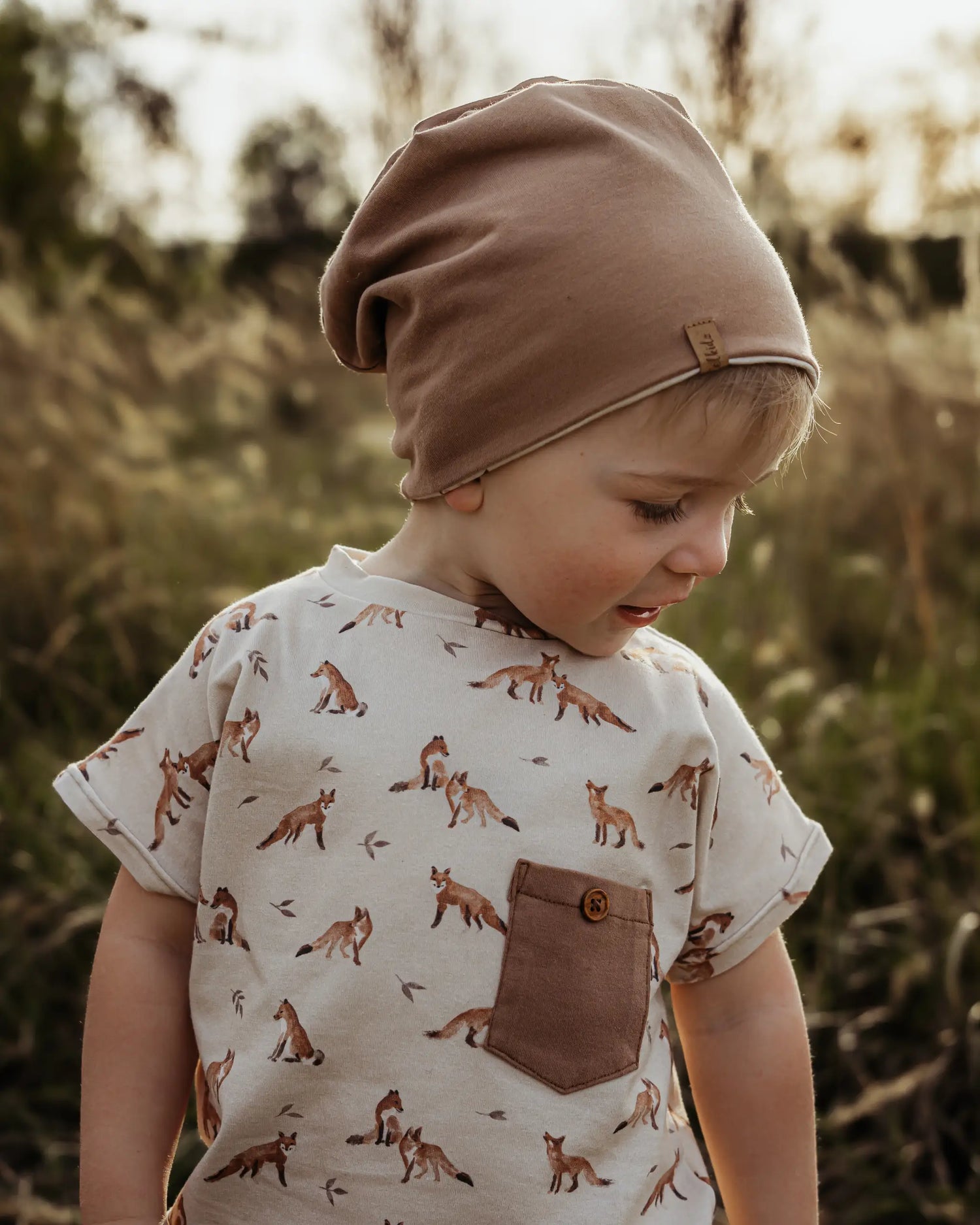 Kinder Beanie aus weichem Bio-Baumwolljersey, leicht und dehnbar für Frühling und Herbst und lässt sich super mit unseren Basic T-Shirt und Kinderhose kombinieren