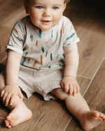 handgemachte, nachhaltige Leinenshorts für Kinder als Set mit T-Shirt