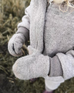 gefütterte wollwalk handschuhe für kinder -däumlinge aus schurwolle