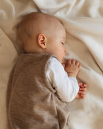 Sommerschlafsack aus Bio Merino Wollfrottee, leichter und luftiger Schlafanzug für warme Nächte und Übergangszeit