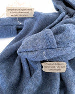 Baby Wollfleece Overall aus Bio Merinowolle, weich und wärmend für Kinderwagen und tragebabys -mit praktischen Umschlagbündchen