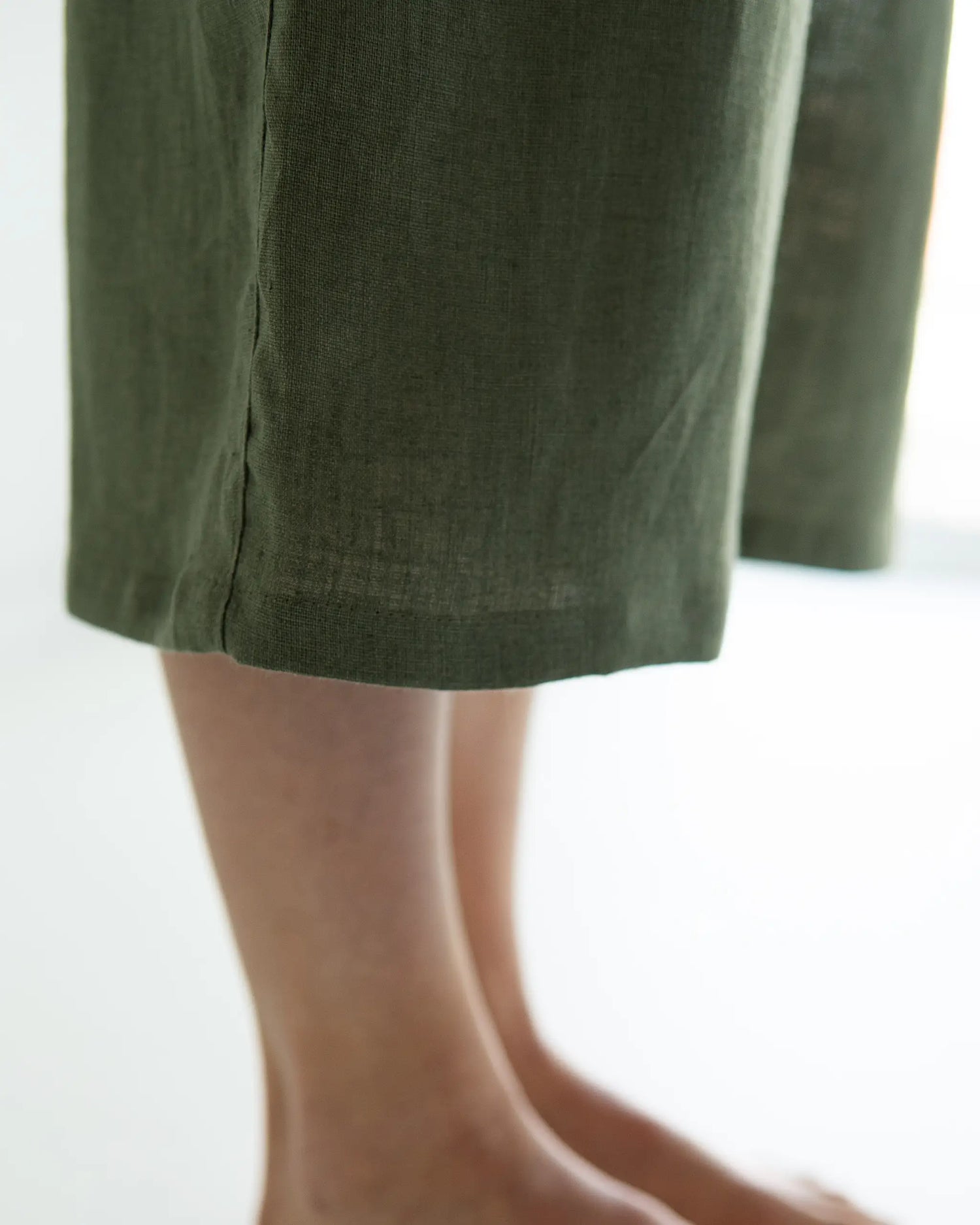 Damen Culotte Leinen, leichte und atmungsaktive Hose mit weitem Bein, bequem und vielseitig kombinierbar.