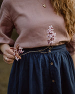 langer Sommerrock aus Leinen für Damen, vielseitig kombinierbar mit T-Shirt oder Leinen-Bluse für Freizeit oder festliche Anlässe