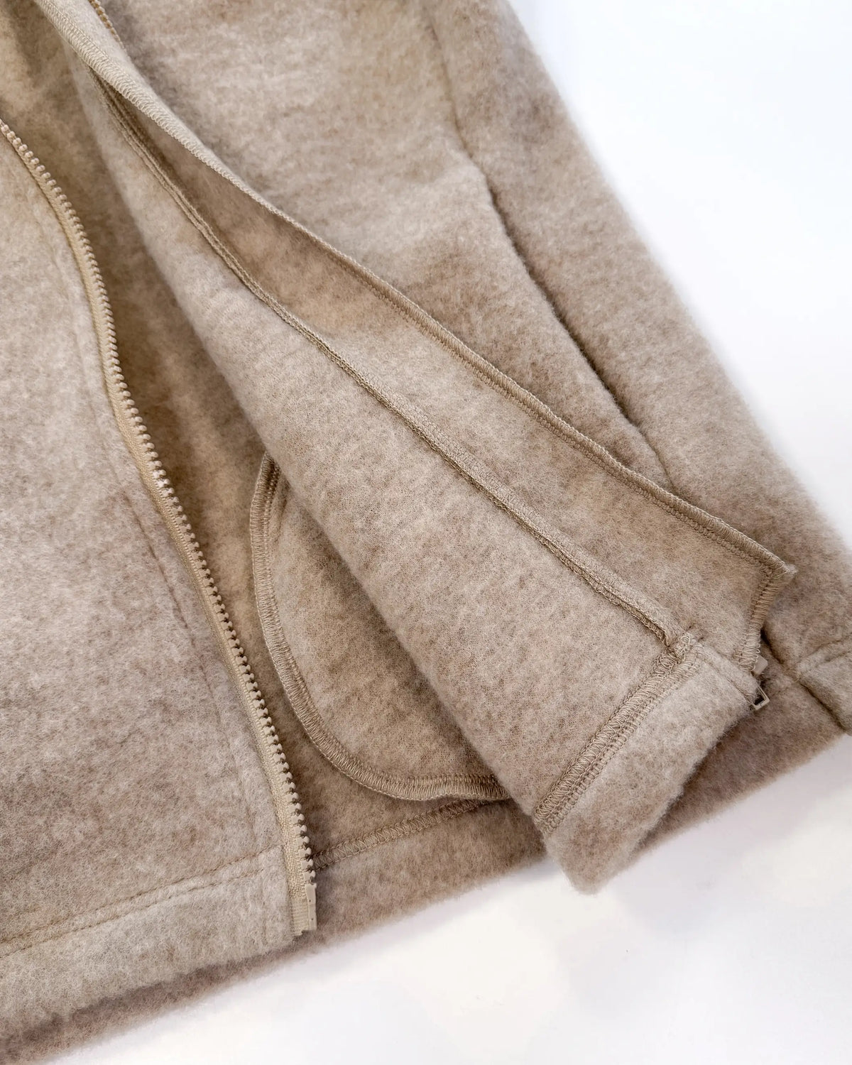 Damen Wollfleece Weste aus 100% Bio Merinowolle mit Reißverschluss und Taschen