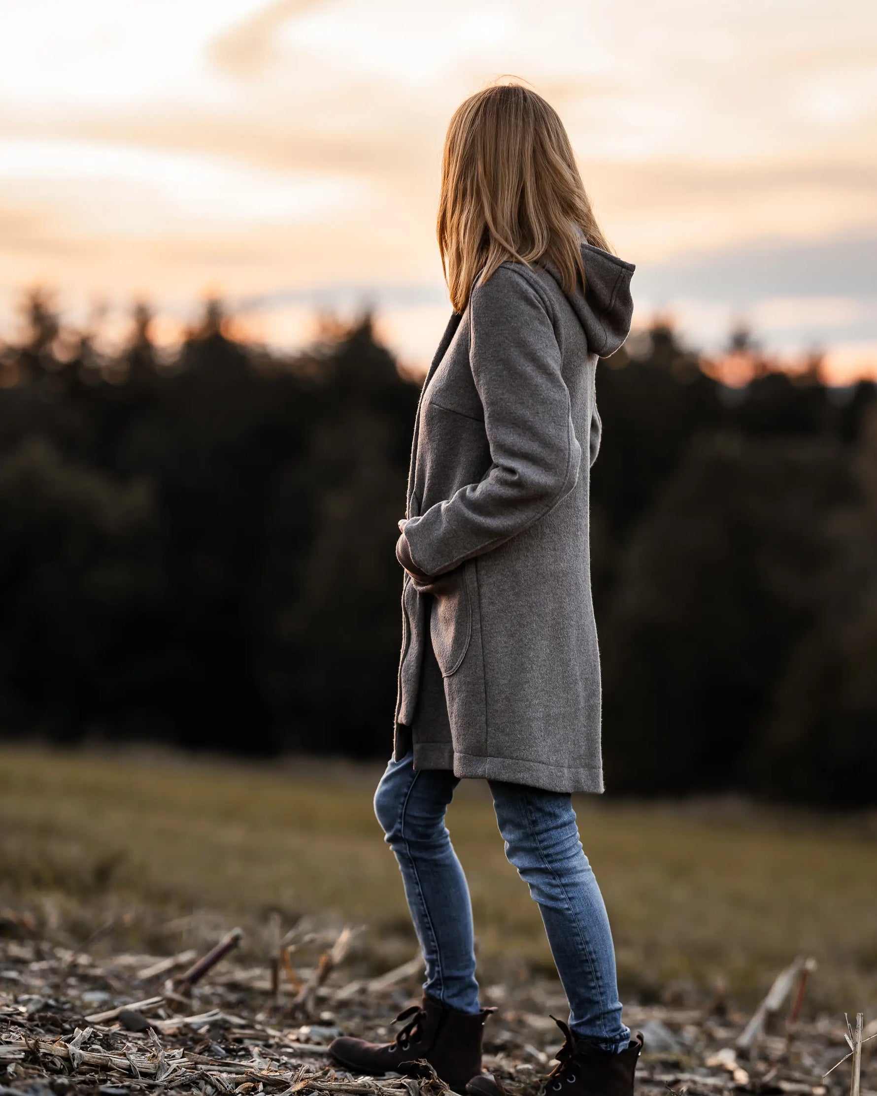 Damen Kurzmantel aus (Merino)Schurwolle Wollwalk Jacke für Frauen