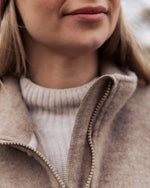 Wollfleece Outdoor Jacken und Westen für Damen mit Reißverschluss und Kinnschutz