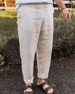 leichte Sommerhose für Männer aus hochwertigem Leinen, bequeme Leinen Chino für feierliche Anlässe, Hochzeit, Taufe, Geburtstage für das perfekte Familienoutfit