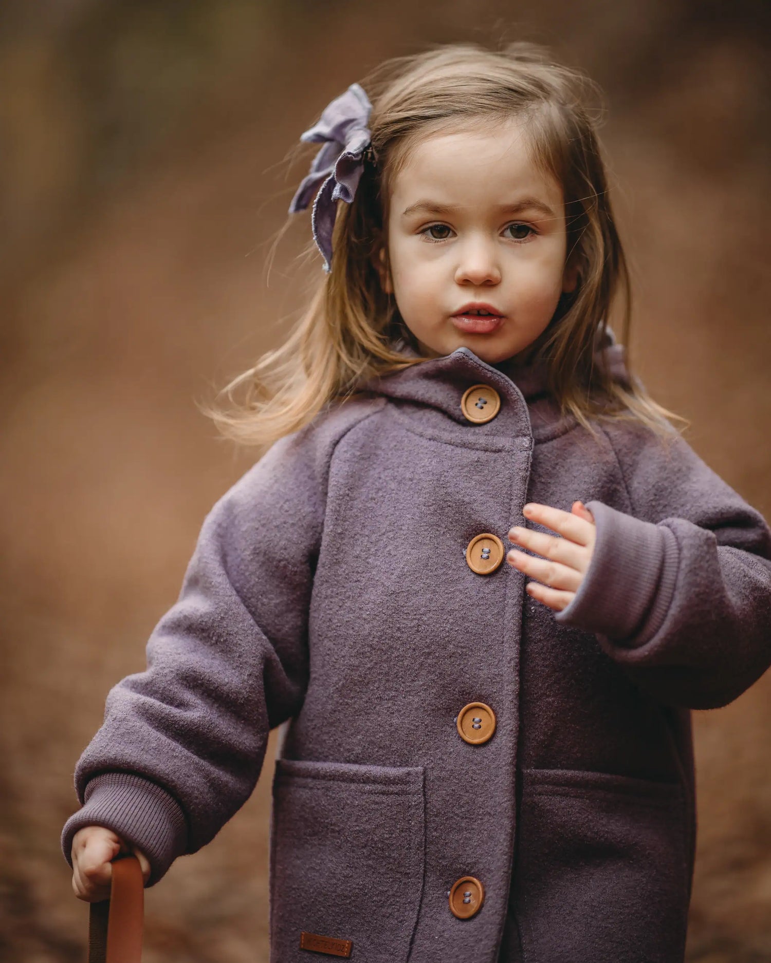 Wollwalk Jacke mit Knöpfen
