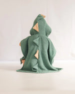 Dino Badeponcho für Babys und Kinder aus Baumwoll-Frottee, schnelltrocknend und hautfreundlich, erleichtert das Abtrocknen nach dem Baden oder Schwimmen.