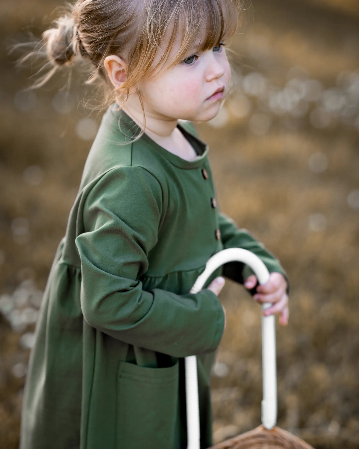 Nachhaltiges langarm Mädchen Kleid aus weichem Bio Baumwolljersey für Kinder und Babys