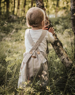 Leinensalopette für Kinder und Babys als Outfit für Taufe, Fotoshooting, Geburtstag, feierliche Anlässe oder Hochzeit