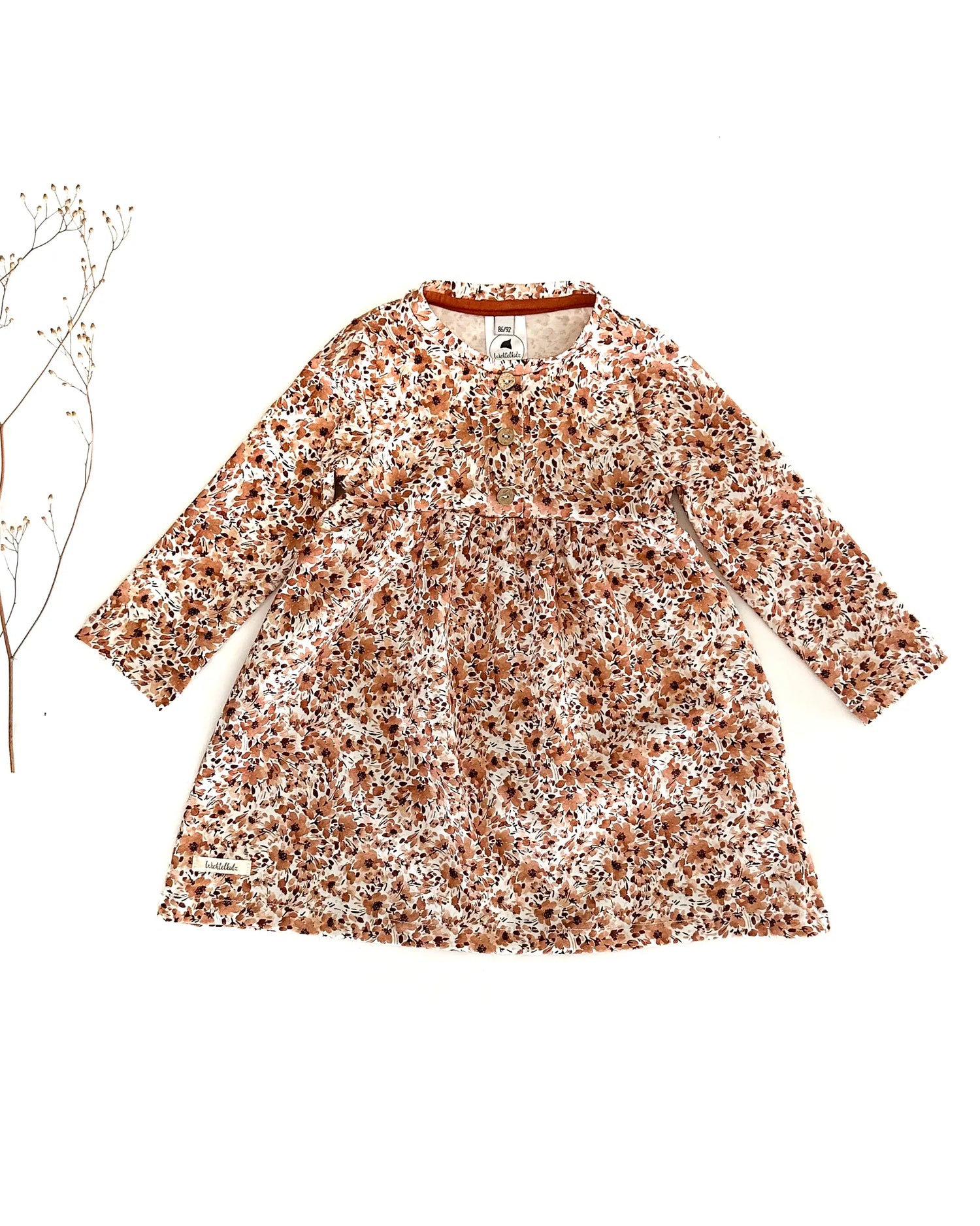 langarm Basic Kleidchen aus Bio Baumwolljersey für Kinder und Babys