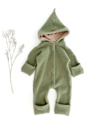 Kuscheliger Wollfleece Overall für Babys, temperaturregulierend und ideal für Herbst, Winter und Frühling