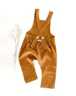 Baby und Kinder Leinen Sommer Latzhose Salopette mit Knöpfen Jungen Outfit für Feierlichkeiten wie Taufe, Hochzeit, Geburtstag oder Fotoshooting