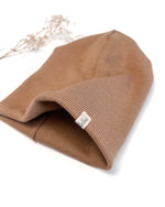 Detailaufnahme Bio Merino Strick Beanie für Damen, Kinder und Babys