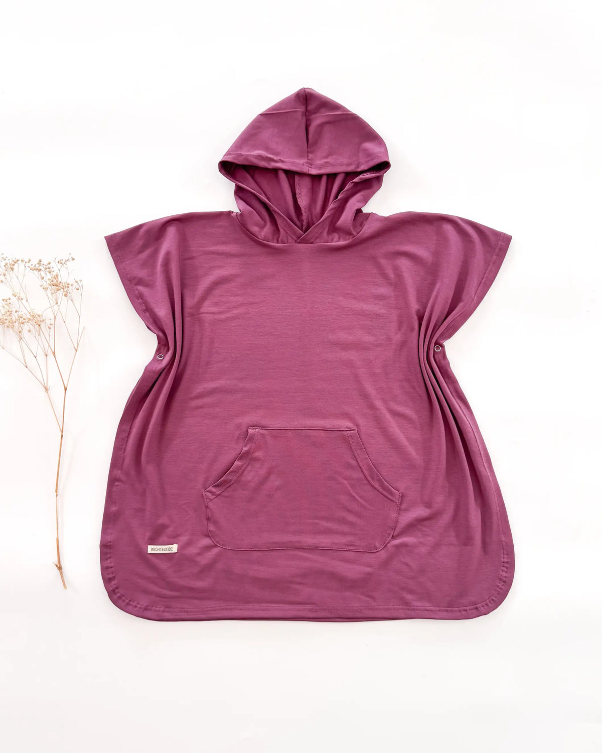 Weicher Kinder Strand poncho mit Kapuze mit hohem UV Schutz - geprüft und zertifiziert in der Farbe Mauve