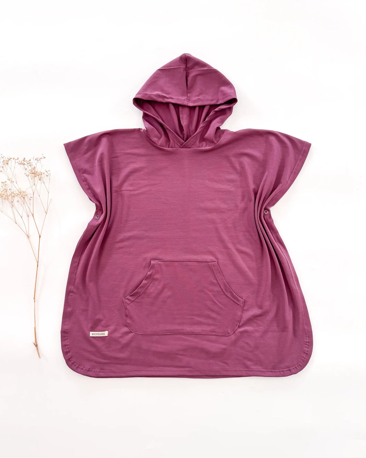 Weicher Kinder Strand poncho mit Kapuze mit hohem UV Schutz - geprüft und zertifiziert in der Farbe Mauve
