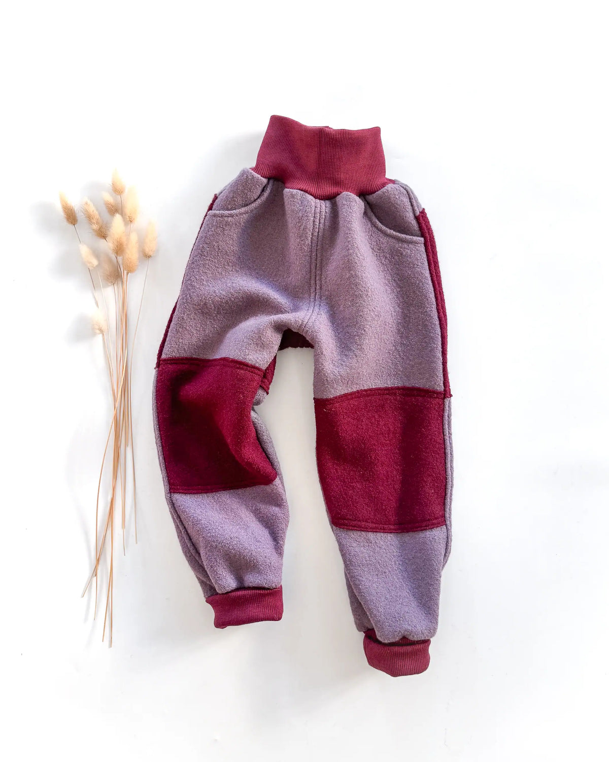 walkhose schurwollhose wollhose kinder mit Knie- und Pobelegen