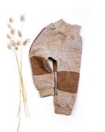 Walkhose für Kinder aus 100 % Schurwolle mit mitwachsenden Bündchen, ideal für Outdoor, Kindergarten und kühle Tage.