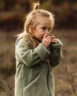 Übergangsjacke für Kinder aus Bio Merinofleece. Die Fleecejacke ganz ohne Polyester