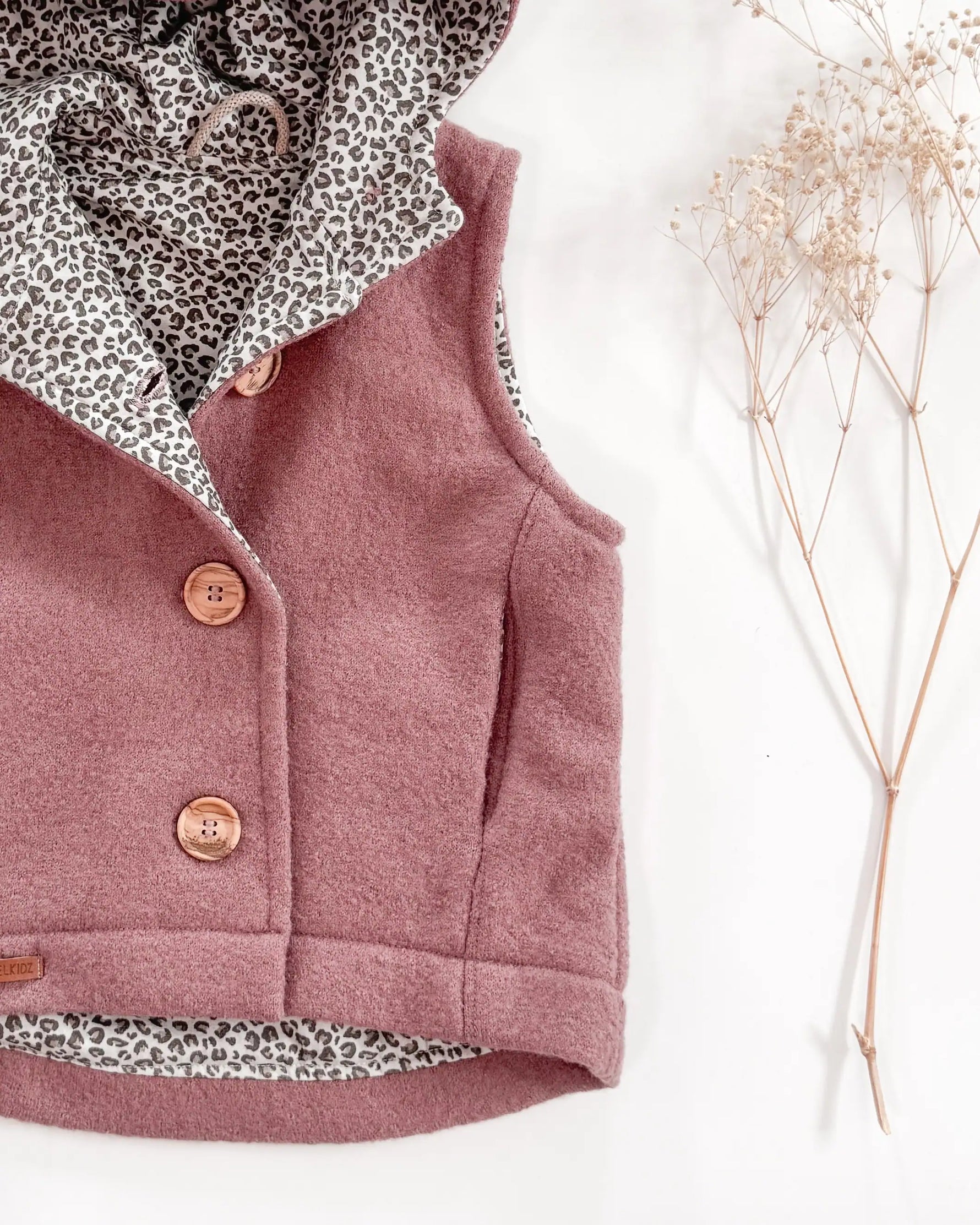 Walkweste Kinder Baby Gilet kids vest Wollwalk Schurwolle handmade in Germany