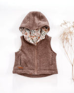 temperaturregulierende Walkweste für Kinder mit Kragen und Taschen - Kinder Gilet mit Kapuze