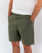 leichte Leinen Shorts für Männer im Chino-Schnitt, knielang und locker geschnitten für Alltag, Urlaub und Freizeit