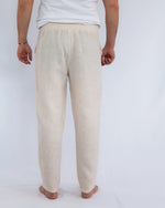 Herren Chino aus Leinen mit weichem Gummibund und optionalem Kordelzug, stilvoll, bequem und natürlich zugleich