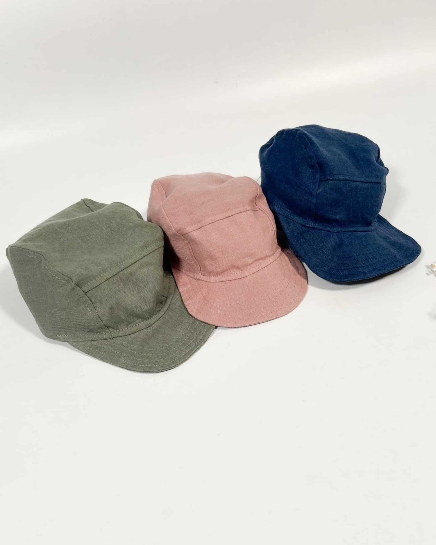 Sofortkauf: Kinder Cap aus Leinen in Marineblau, Gr. 50-52