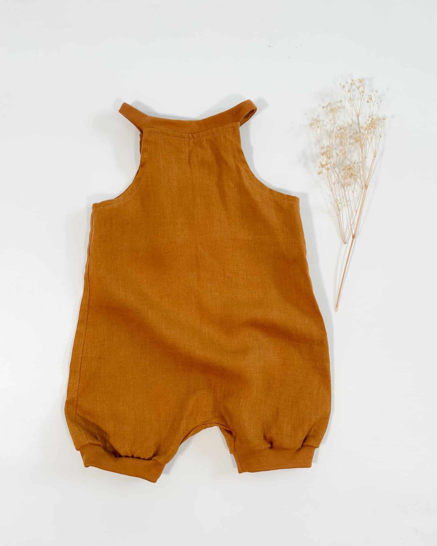 Sofortkauf: kurzer Leinen Jumper in Zimt, Gr. 86/92
