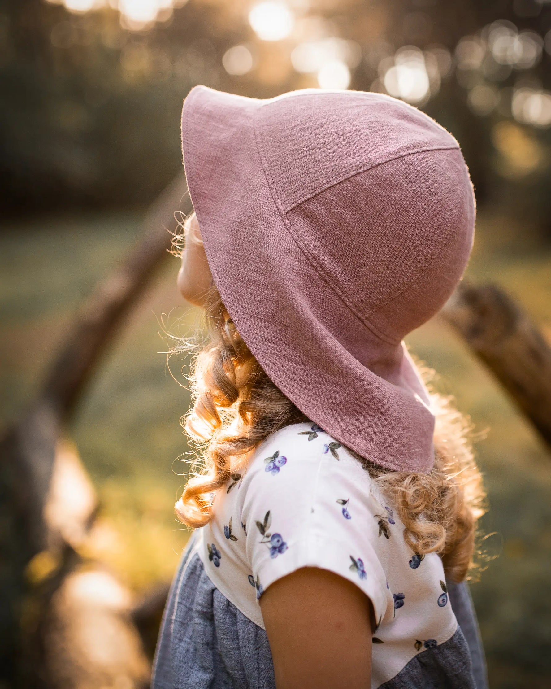 Kinder Leinen Sonnenhut - Sommerhut für Babys