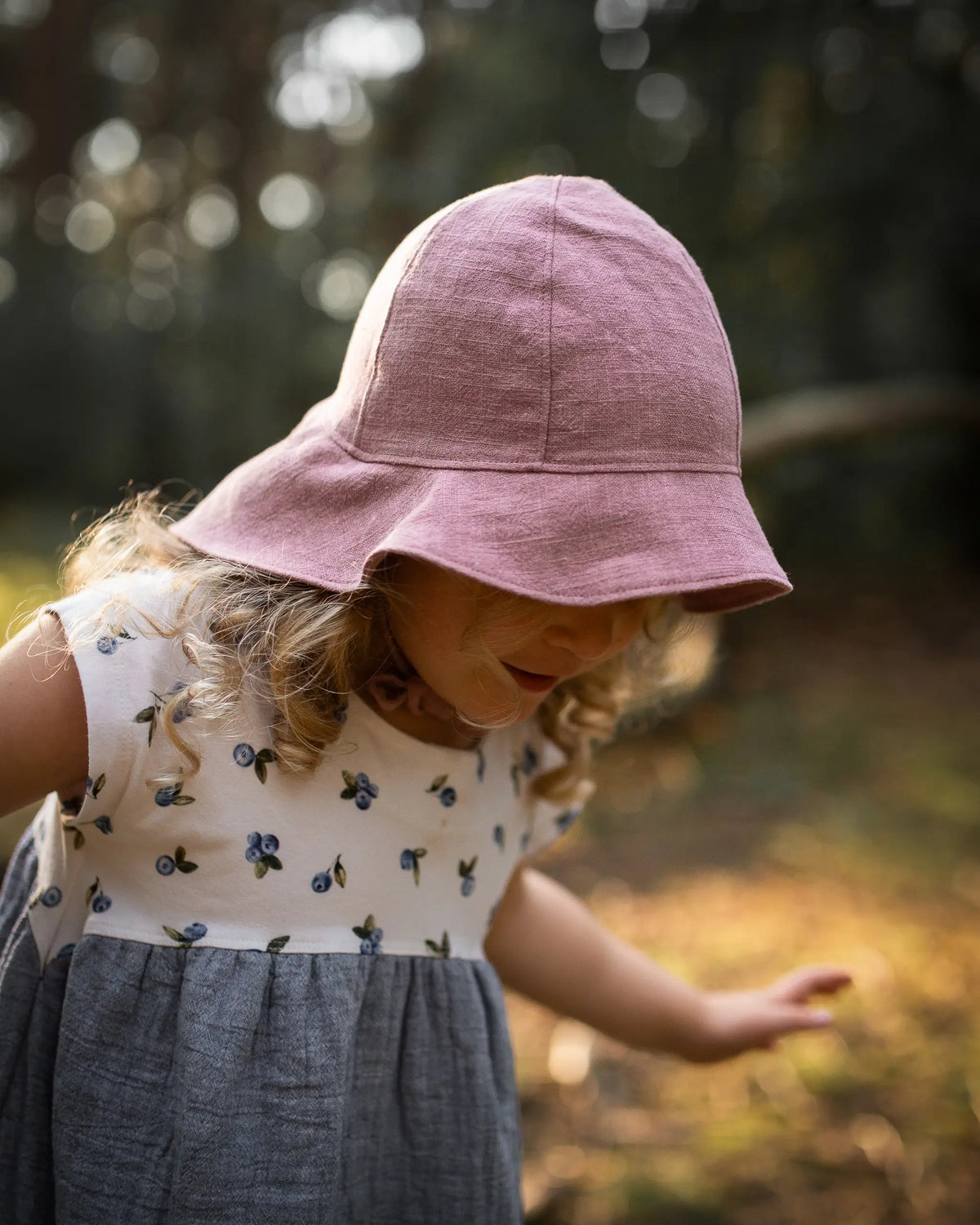 Kinder Leinen Sonnenhut - Sommerhut mit Sonnenschutz für Babys und Kids
