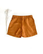 Damen Shorts Leinen mit Gummibund, atmungsaktiv und kühlend, ideal für warme Tage und Alltag.