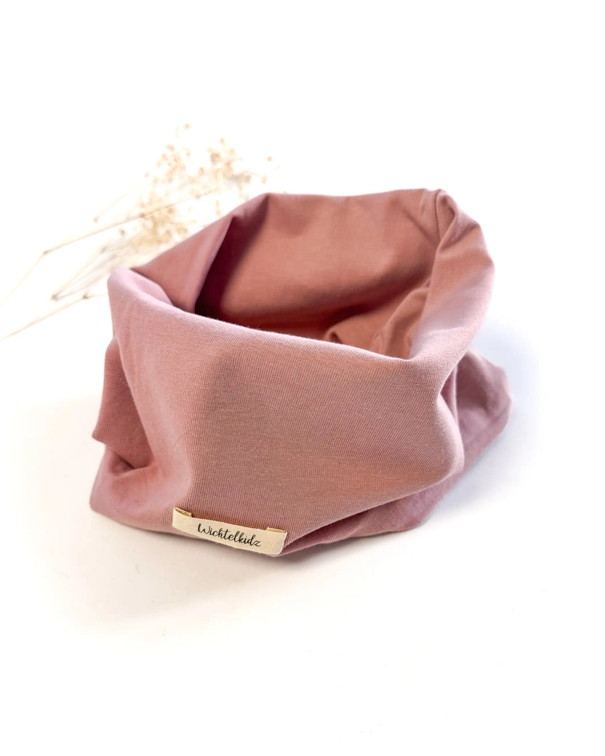 Kinder loopschal schlupfschal handmade aus Jersey in Rosa
