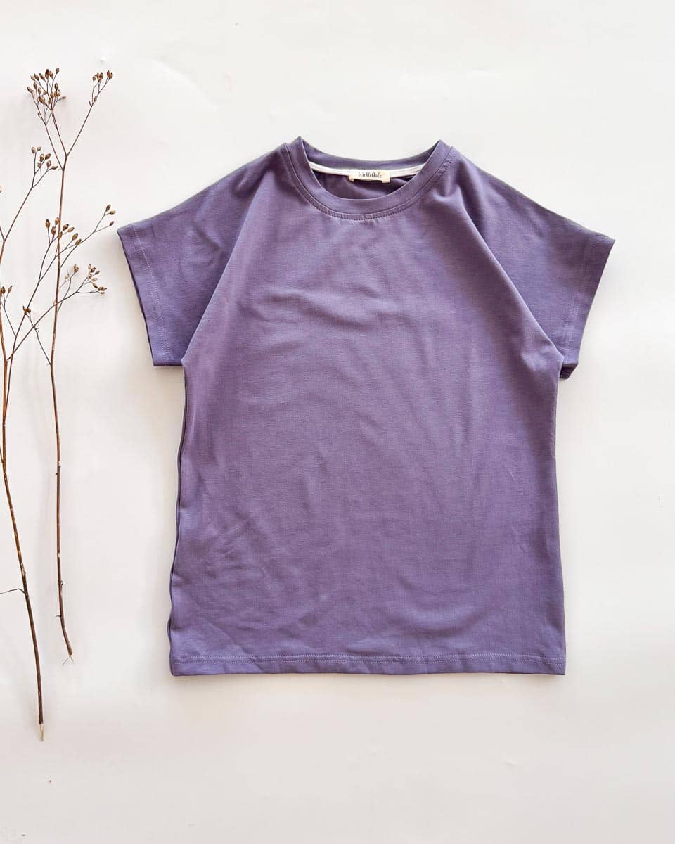 Sofortkauf: T-Shirt aus Bio-Baumwolljersey Altrosa, Gr. 122/128