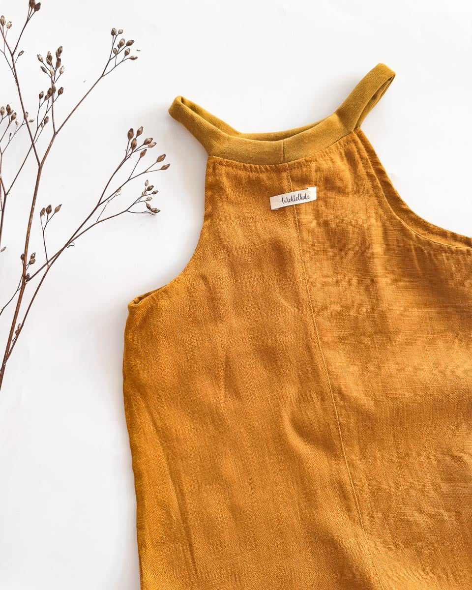 Sofortkauf: Leinen Jumper in Senf, Gr. 92/98