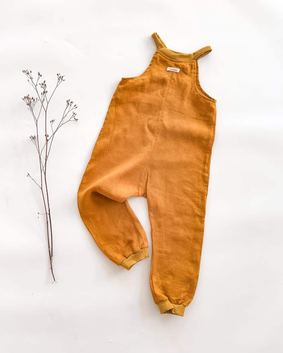 Sofortkauf: Leinen Jumper in Senf, Gr. 92/98