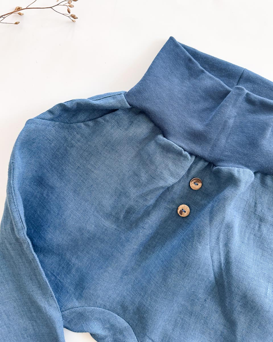 Sofortkauf: Leinen Knickerbocker in Jeansblau, Gr. 98/104