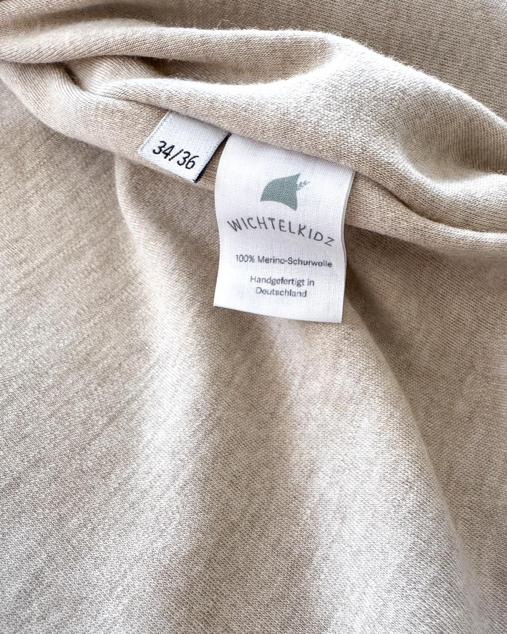 Sofortkauf: Damen Merino-Walkmantel mit Reißverschluss - Creme mit  Wolljersey gefüttert, Gr. S (34/36)