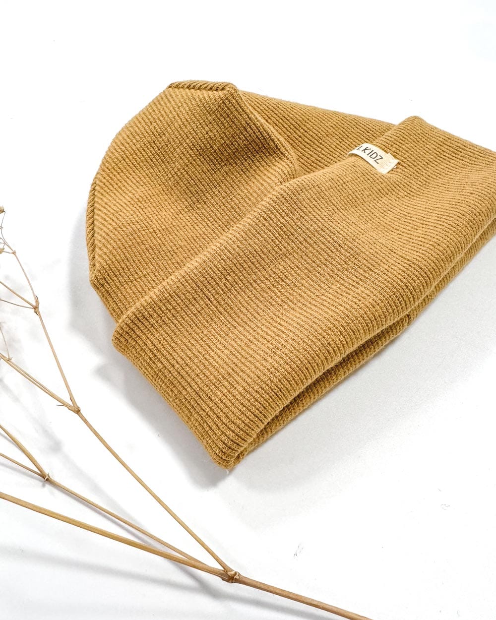 Sofortkauf: Merinowoll-Beanie für Kinder und Babys in Senf