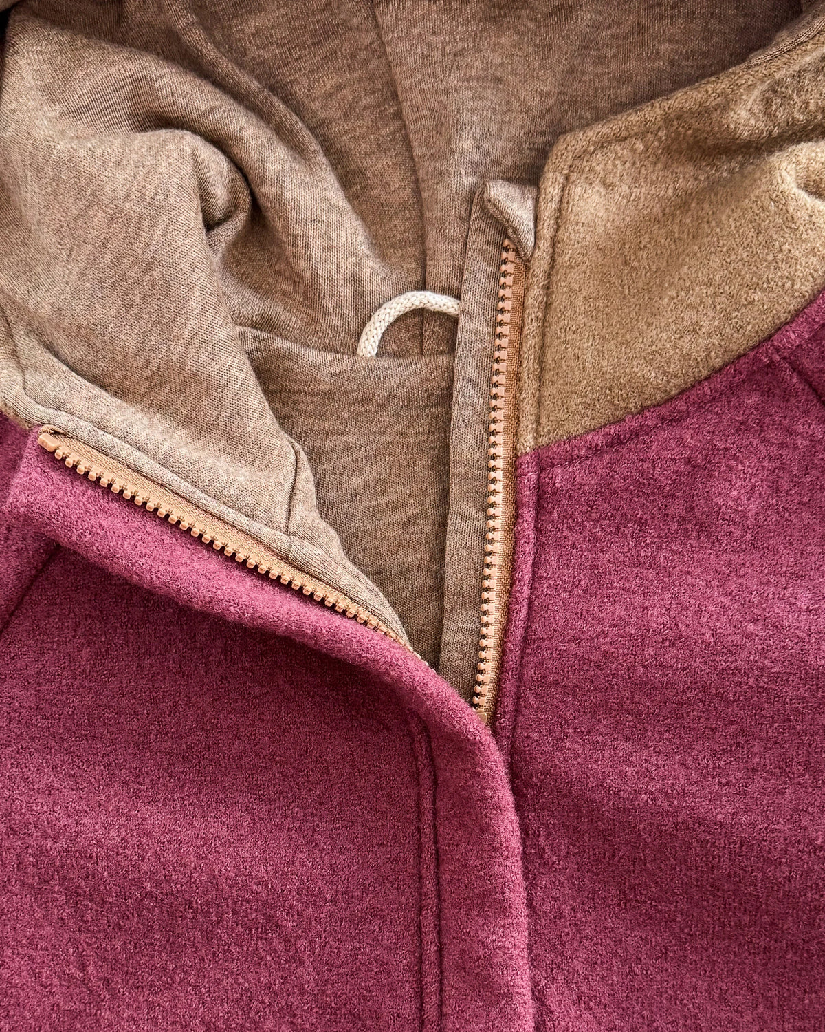 Sofortkauf: Colorblock Walkjacke in Mauve/Camel, Gr. 110/116