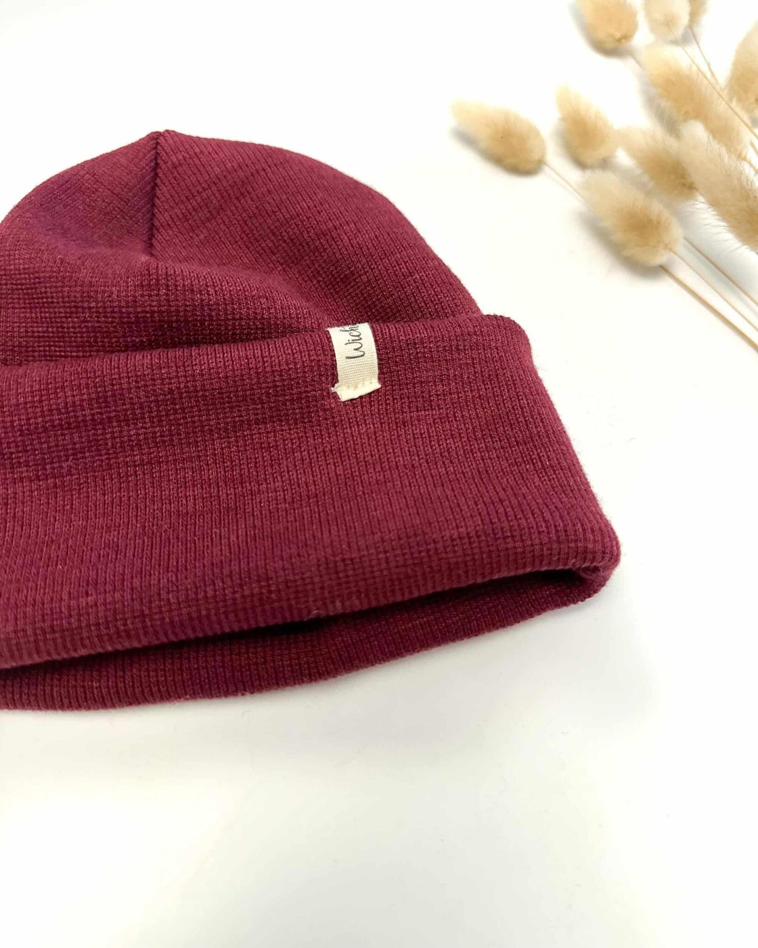 Sofortkauf: Merinowoll-Beanie für Kinder und Babys in Beere