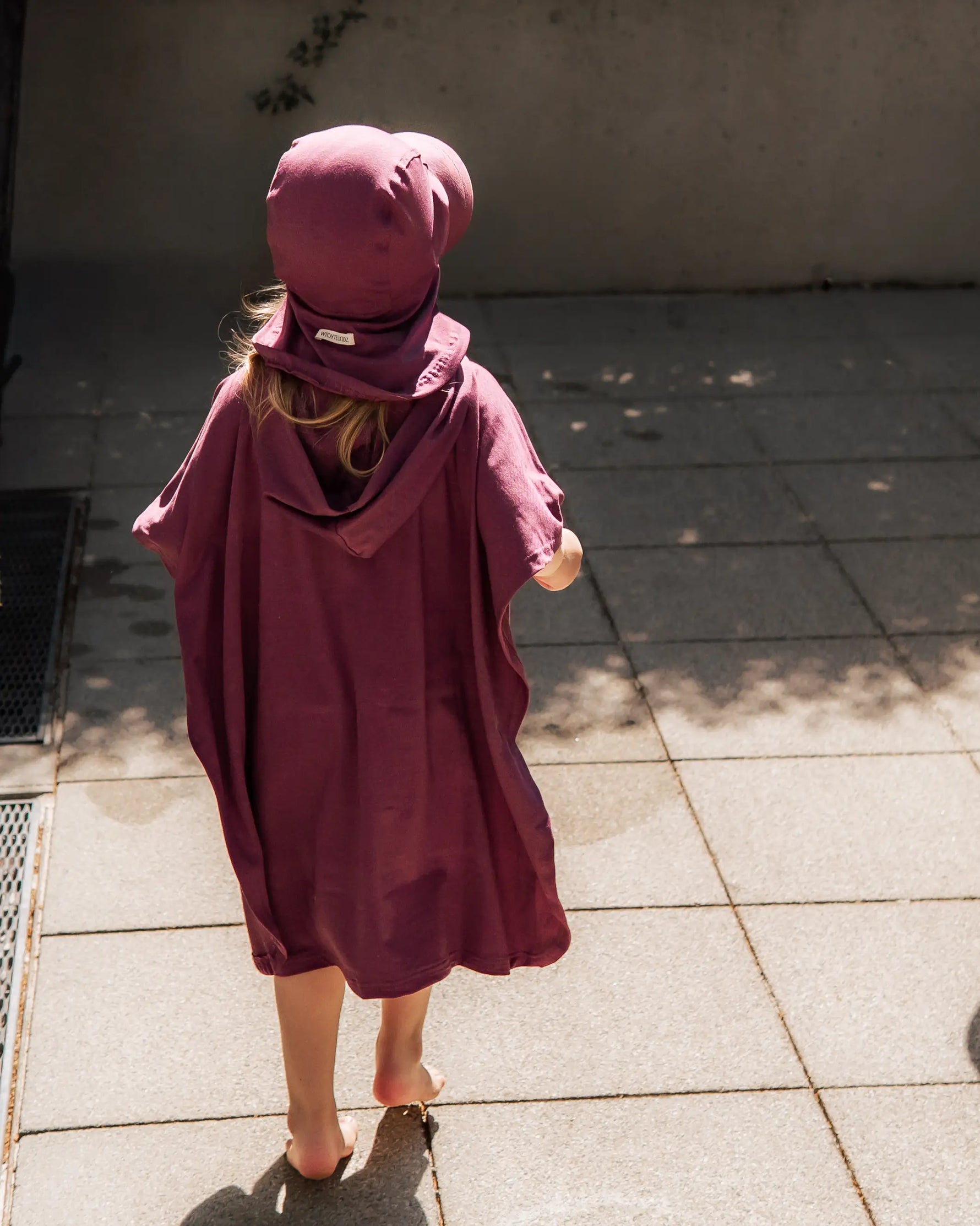 Colorblock UV Poncho fr Kinder  UPF 50+  Wichtelkidz
