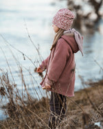 gefütterter Kinder Walkmantel aus Wollwalk mit Reißverschluss, warm, atmungsaktiv und ideal für Herbst und Winter