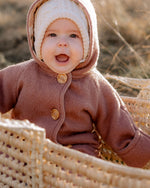 kuscheliger Baby Overall aus Wollwalk mit Bio-Baumwollfutter, sanft zur empfindlichen Haut