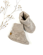 Krabbelschuhe aus 100% Schurwolle für Babys und Kinder, atmungsaktiv und temperaturregulierend für Alltag und Zuhause