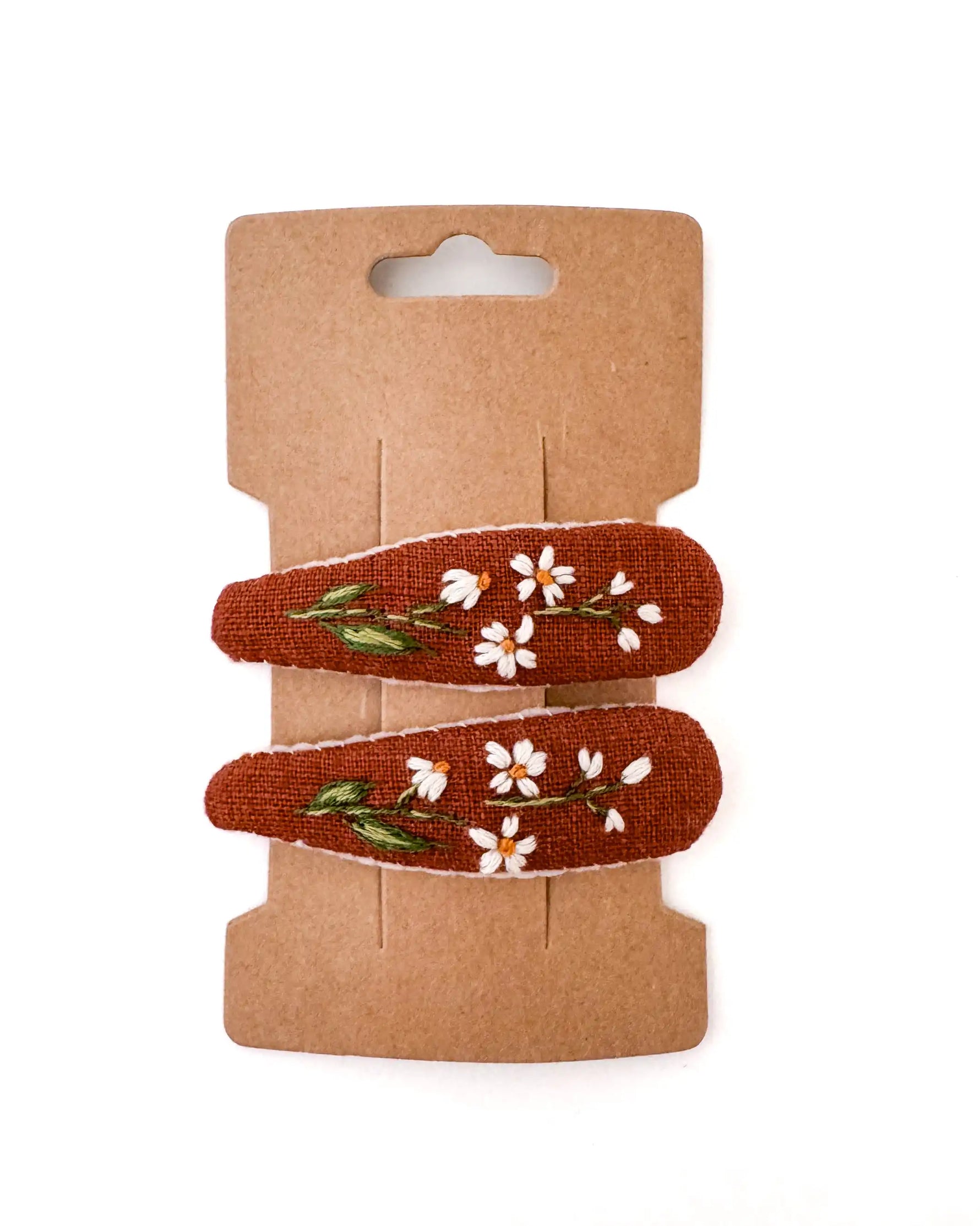 zwei Haarspangen für Mädchen im Set, hochwertiger Leinen Haarschmuck handgemacht, perfekt für Alltag und besondere Anlässe