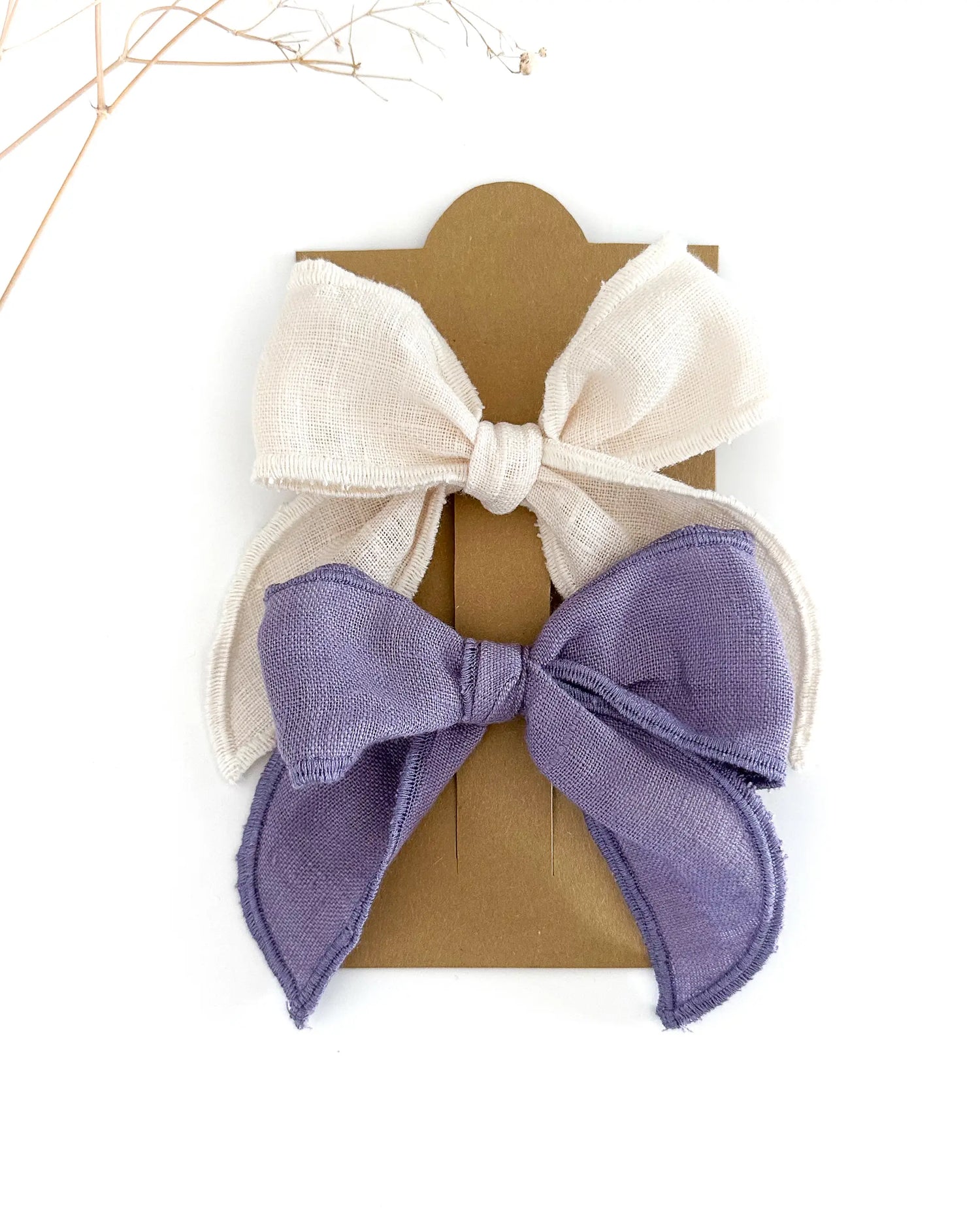 Kinder Haarspange mit Schleife aus Leinen für Kinder, leichtes und weiches Accessoire für Babys und Mädchen. Fair und nachhaltig made in Germany