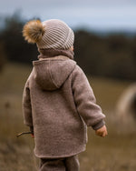Wollwalkjacke Kinder Walkmantel Coat Kinder mit runden Taschen und Bio Merino-Wollbündchen made in Germany