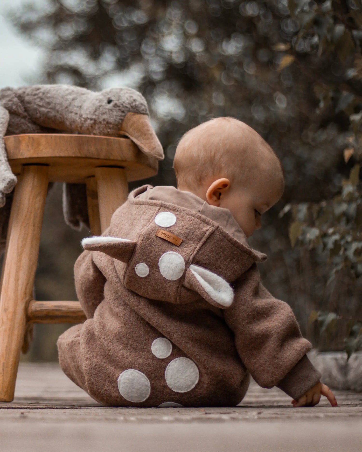 Wollwalk Anzug Walk Reh Bambi Overall für Babys und Kinder